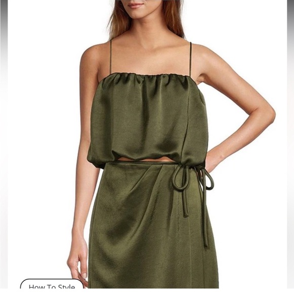 FULL SET liz damrich x antonio melani green skirt and top - Picture 6 of 14